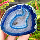 Agate blue dyed geode with cavity 172g