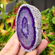 Agate geode with cavity dyed purple 189g