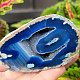 Agate blue dyed geode with cavity 162g