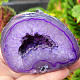 Agate geode with cavity dyed purple 197g from Brazil