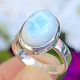 Ring silver oval larimar Ag 925/1000 5.9g size 57