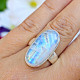 Moonstone ring oval Ag 925/1000 size 55 (9.2g)