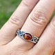 Honey amber ring Ag 925/1000 sterling silver