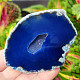 Agate blue dyed geode with cavity 158g