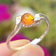 Amber ring Ag 925/1000 size 58, 1.9g