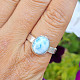 Ring silver larimar Ag 925/1000 5.2g size 62