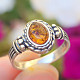 Ring amber Ag 925/1000 sterling silver