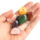 Chakra stones set with amber 8 pcs