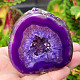 Agate geode with cavity dyed purple 181g from Brazil