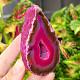 Agate pink dyed geode with cavity 163g from Brazil