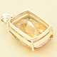 Citrine cut rectangle pendant Ag 925/1000 9.6g