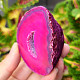 Agate pink dyed geode with cavity 158g from Brazil