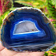 Agate blue dyed geode with cavity 188g from Brazil