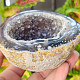 Gray agate + geode crystal 383g