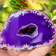 Agate geode with cavity dyed purple 158g