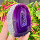 Agate geode with cavity dyed purple 258g from Brazil