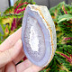 Gray agate geode with hollow 243g (Brazil)