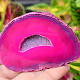 Agate pink dyed geode with cavity 158g from Brazil