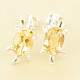 Citrine turtle earrings Ag 925/1000