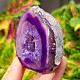 Agate geode with cavity dyed purple 181g from Brazil