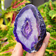 Agate geode with cavity dyed purple 188g