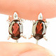 Tortoise earring garnet Ag 925/1000