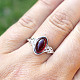 Amber ring Ag 925/1000 2.3g, size 56