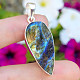 Raw labradorite pendant silver Ag 925/1000 10.7g