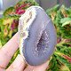 Gray agate geode with hollow 187g from Brazil