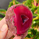 Agate geode with cavity dyed pink 178g from Brazil