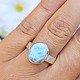 Ring silver larimar Ag 925/1000 5.4g size 56