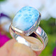 Ring silver larimar Ag 925/1000 6.5g size 59