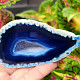 Agate blue dyed geode with cavity 168g from Brazil