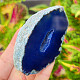 Agate blue dyed geode with cavity 158g