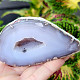 Gray agate geode with hollow 242g (Brazil)