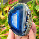 Agate blue dyed geode with cavity 188g from Brazil