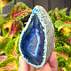 Agate blue dyed geode with cavity 168g from Brazil