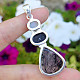 Moonstone + tourmaline in crystal + tourmaline pendant Ag 925/1000 16.0g