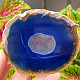 Agate blue dyed geode with cavity 203g