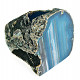 Agate blue dyed candlestick 758g