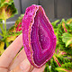 Agate geode with cavity dyed pink 163g from Brazil