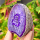 Agate geode with cavity dyed purple 178g from Brazil