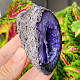 Agate geode with cavity dyed purple 158g from Brazil