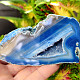 Agate blue dyed geode with cavity 160g from Brazil