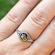 Ring green amber Ag 925/1000 1.3g (size 55)