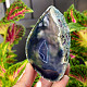 Agate blue dyed geode with cavity 202g from Brazil