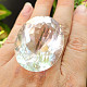 Crystal with inclusions facet cut oval 33.4g