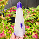 Agate purple obelisk 401g