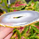 Polished agate slice with core from Brazil 118g