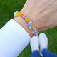 Multicolor bracelet chopped shapes